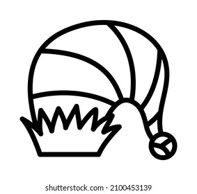 Carnival mask flat line icon. Carnival dressing. Costume for masquerade. Outline sign for mobile concept and web design, store.