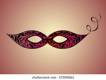 Carnival mask with floral pattern