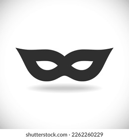 Carnival mask graphic icon. Mask anonymous person isolated sign on white background. Vector illustration