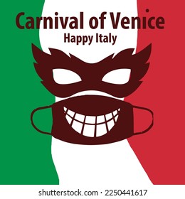 Carnival mask. Happy festival for Italyvenice
