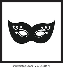 Carnival mask. Happy carnival festive concept with musical trumpet mask. Vector Design illustration.