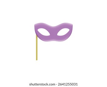 carnival mask icon 3d illustration render