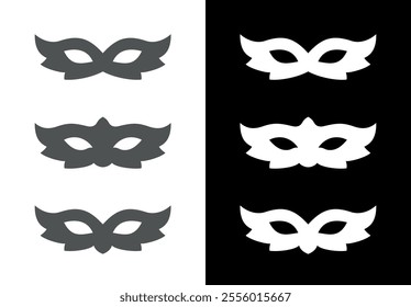 Carnival mask icon. Mask for an event or holiday, Venetian or festival. Symbol of concealment of identity, incognito, anonymous or role-playing games.