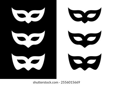 Carnival mask icon. Mask for an event or holiday, Venetian or festival. Symbol of concealment of identity, incognito, anonymous or role-playing games.