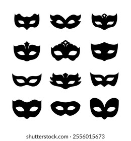 Carnival mask icon. Mask for an event or holiday, Venetian or festival. Symbol of concealment of identity, incognito, anonymous or role-playing games.