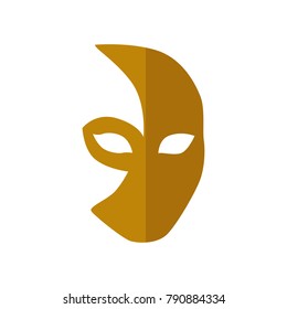 Carnival Mask icon in flat style. For web, print, creative design. Vector illustration. Isolated on white background