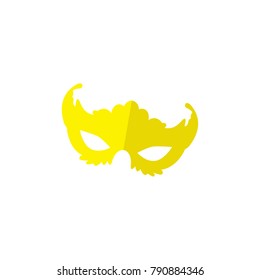 Carnival Mask icon in flat style. For web, print, creative design. Vector illustration. Isolated on white background