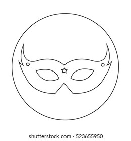 Carnival mask icon illustration design