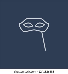 Carnival Mask icon. Carnival Mask linear design concept from Christmas collection. Simple element vector illustration on dark blue background.