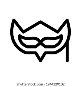 carnival mask icon or logo isolated sign symbol vector illustration - high quality black style vector icons
