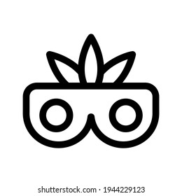 carnival mask icon or logo isolated sign symbol vector illustration - high quality black style vector icons
