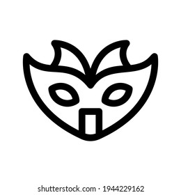 carnival mask icon or logo isolated sign symbol vector illustration - high quality black style vector icons
