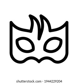 carnival mask icon or logo isolated sign symbol vector illustration - high quality black style vector icons

