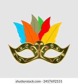 carnival mask icon logo vector design