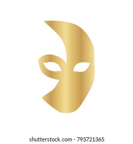 Carnival Mask icon in realistic style. For web, print, creative design. Vector illustration. Isolated on white background