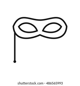 Carnival mask icon in simple style isolated on white background. Events and parties symbol vector illustration