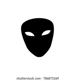 Carnival Mask icon in simple style. For web, print, creative design. Vector illustration. Isolated on white background