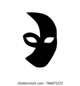 Carnival Mask icon in simple style. For web, print, creative design. Vector illustration. Isolated on white background