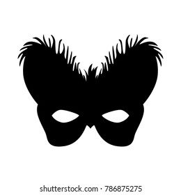 Carnival Mask icon in simple style. For web, print, creative design. Vector illustration. Isolated on white background