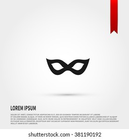 Carnival mask Icon. Carnival mask symbol. Flat design style. Template for design.