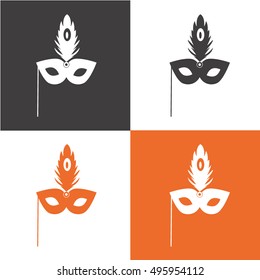 carnival mask icon vector