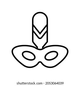 Carnival mask icon vector. anonymous illustration sign. logo isolated on white background.