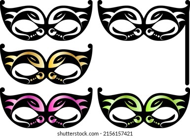 Carnival Mask Icon Vector Illustration