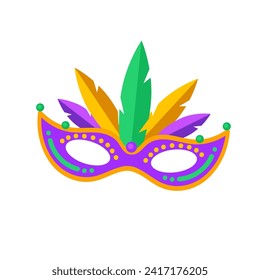 Icono de máscara de carnaval vector aislado en fondo blanco para tu diseño de aplicaciones web y móviles, concepto de logo de máscara de carnaval