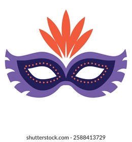 Carnival mask icon vector isolated on white background. Perfect for web and mobile app design, festive events, masquerade parties, and elegant costume themes.