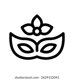 Carnival Mask Icon Vector Symbol Design Illustration