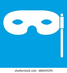 Carnival mask icon white