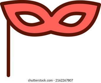 Carnival mask, illustration, vector on a white background.