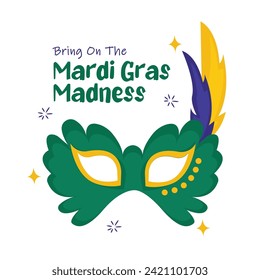 Carnival mask illustration vector perfect for mardi gras