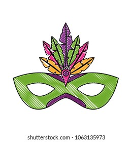 carnival mask isolated icon
