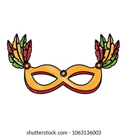 carnival mask isolated icon