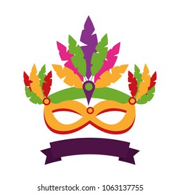 carnival mask isolated icon