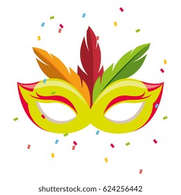 carnival mask isolated icon