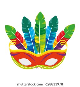 Carnival mask isolated icon