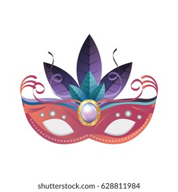 Carnival mask isolated icon