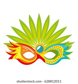 Carnival mask isolated icon