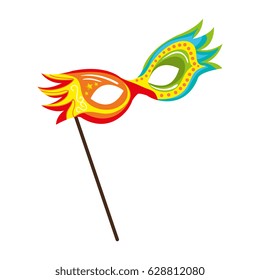 Carnival mask isolated icon