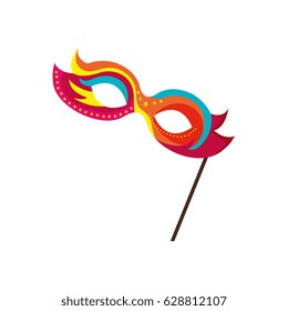 Carnival mask isolated icon