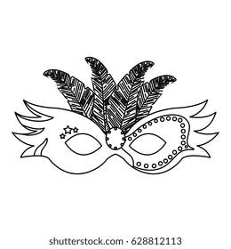 Carnival mask isolated icon