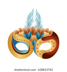 Carnival mask isolated icon