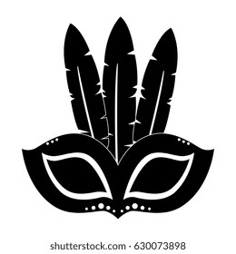 Carnival mask isolated icon
