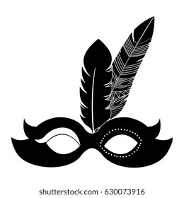 Carnival mask isolated icon