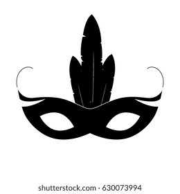 Carnival mask isolated icon