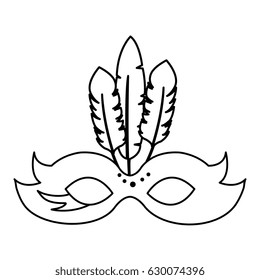 Carnival mask isolated icon
