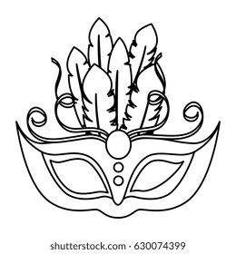 Carnival mask isolated icon