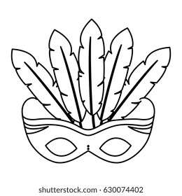 Carnival mask isolated icon